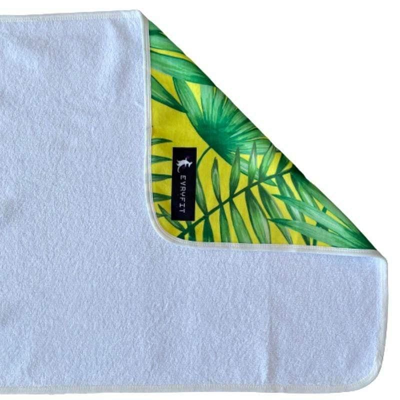 Palm Leaf Hoodel - Hooded Gym Towel - evryfit - bench towel, gym towel, hooded towel, hoodel, magnet towel, towel, towel with pocket