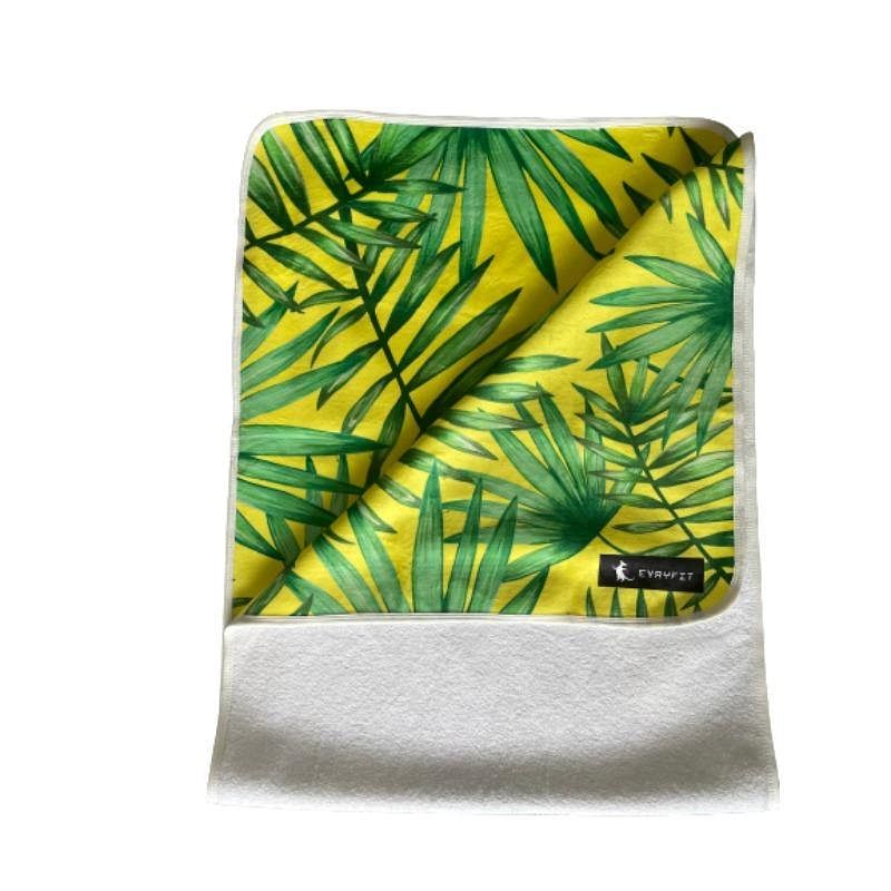 Palm Leaf Hoodel - Hooded Gym Towel - evryfit - bench towel, gym towel, hooded towel, hoodel, magnet towel, towel, towel with pocket